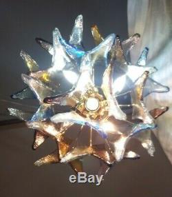 Alfredo Barbini Murano Confetti Hand Blown Glass Chandelier