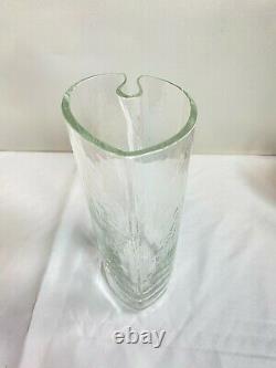 Alfredo Barbini Signed Murano Glass Heart Envelope Vase Italy 11 Tall Signed