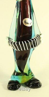 Alfredo Barbini Style JICo Murano Art Glass Clown Venetian Italian Art Figurine