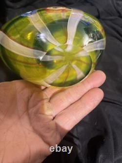 Amazing Murano Hand Blown Art Glass Abstract Italian Vase 14 x 6 Very Rare