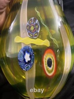 Amazing Murano Hand Blown Art Glass Abstract Italian Vase 14 x 6 Very Rare