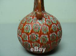 Antique Fratelli Toso Murano Millefiori Roman Style Miniature Art Glass Vase