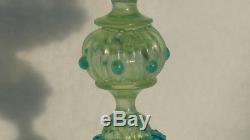 Antique Handblown Salviati Murano Venetian Art Glass Compote Pair