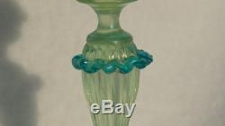 Antique Handblown Salviati Murano Venetian Art Glass Compote Pair