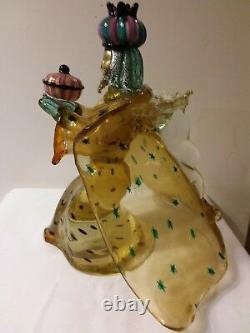 Antique Italian Venetian Murano Glass by Salviati Nativity King/WisemanSigned