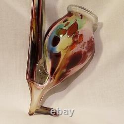 Antique Murano Art Glass Tobacco Pipe, Smoking Pipe Hand Blown EOD Whimsy 10.5