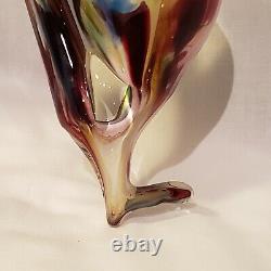 Antique Murano Art Glass Tobacco Pipe, Smoking Pipe Hand Blown EOD Whimsy 10.5