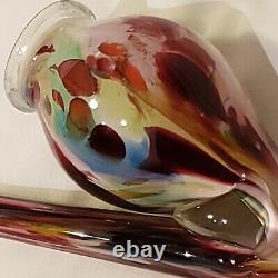 Antique Murano Art Glass Tobacco Pipe, Smoking Pipe Hand Blown EOD Whimsy 10.5