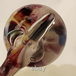 Antique Murano Art Glass Tobacco Pipe, Smoking Pipe Hand Blown EOD Whimsy 10.5