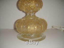Antique Murano Glass Table Lamp Original Finial 29 in. Barovier Toso Italy VGC