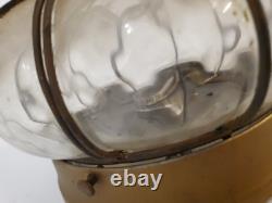 Antique Murano Hand Blown Caged Glass Lantern Ceiling Light Vintage Italy