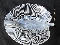 Antique Original Art Glass Murano-Venini-Tyra Lundgren Leaf Bowl Pair 1930's