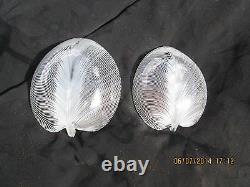 Antique Original Art Glass Murano-Venini-Tyra Lundgren Leaf Bowl Pair 1930's