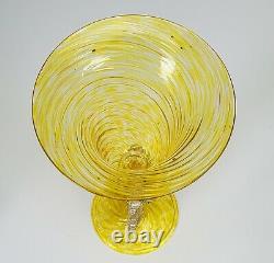 Antique Venetian Murano Salviati Type Art Glass Stemmed Wine Goblet