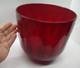 Antique ruby red Murano art glass basket bowl hand blown bubbles egg pontil mark