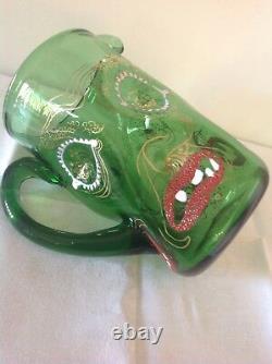 Anzolo Fuga Murano Glass Pitcher And 4 Drinking Glasses Grotesque Cca. 1948