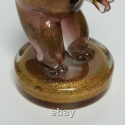 Archimede Seguso Avventurina Murano Glass Standing Bear Table Figure