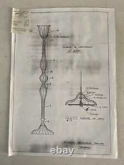 Archimede Seguso Murano Art Glass Floor Lamp