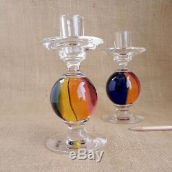 Archimede Seguso Murano Glass Candlesticks Carnevale Tiffany & Co Candle Holder