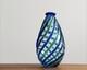 Archimede Seguso Murano Glass Vase Art Glass Hand Blown Italy 7.6 in Clear Used