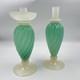 Archimede Seguso Murano Green Alabastro Opalescent Glass 12 Decanters MCM