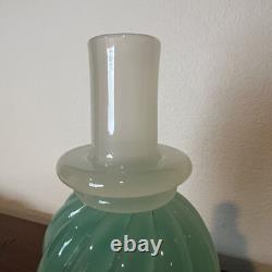 Archimede Seguso Murano Green Alabastro Opalescent Glass 12 Decanters MCM