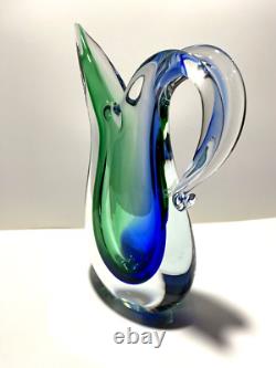 Art GLASS VASE Hand Blown''MURANO'' 10''Tall