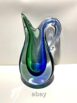 Art GLASS VASE Hand Blown''MURANO'' 10''Tall
