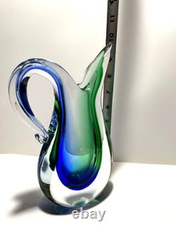Art GLASS VASE Hand Blown''MURANO'' 10''Tall