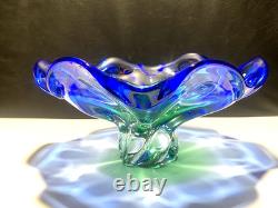 Art GLASS VASE Hand Blown''MURANO'' 10''in
