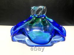 Art GLASS VASE Hand Blown''MURANO'' 10''in