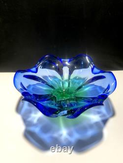 Art GLASS VASE Hand Blown''MURANO'' 10''in