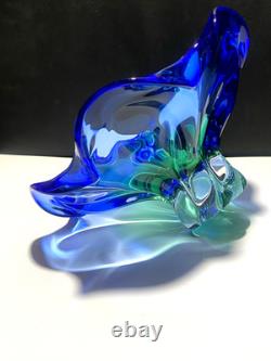 Art GLASS VASE Hand Blown''MURANO'' 10''in