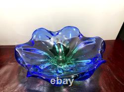 Art GLASS VASE Hand Blown''MURANO'' 10''in