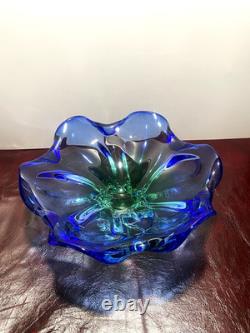 Art GLASS VASE Hand Blown''MURANO'' 10''in