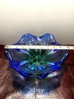 Art GLASS VASE Hand Blown''MURANO'' 10''in