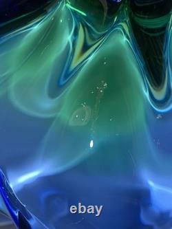 Art GLASS VASE Hand Blown''MURANO'' 10''in
