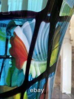 Art Glass Hand-Blown Cylinder Vase