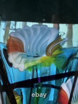 Art Glass Hand-Blown Cylinder Vase