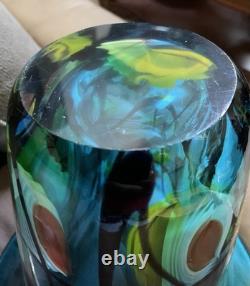 Art Glass Hand-Blown Cylinder Vase