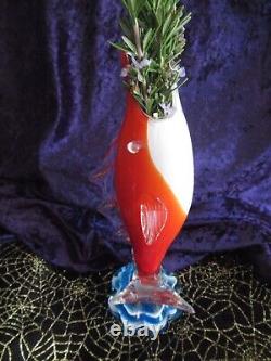 Art Glass Murano Vintage Hand Blown Marlin Vase #6