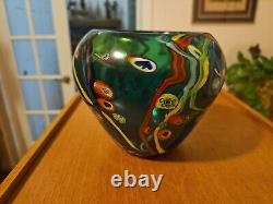 Art Glass Vase hand blown Murano Style