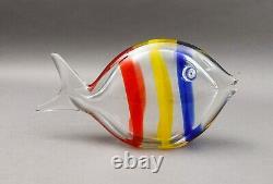 Artist Signed Colorful Fish Hand Blown Murano Art Glass Sculpture 10