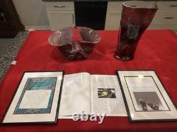 Authentic, Catalogs, Stamped Dino Rosin ORIGINAL Hand Blown Glass Murano, Italy