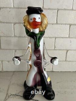 Authentic Vintage 1950s-1960s Murano Italy Hand Blown Art Glass Clown Venice 10