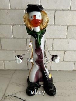 Authentic Vintage 1950s-1960s Murano Italy Hand Blown Art Glass Clown Venice 10