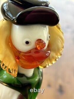 Authentic Vintage 1950s-1960s Murano Italy Hand Blown Art Glass Clown Venice 10