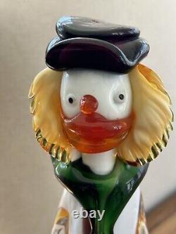 Authentic Vintage 1950s-1960s Murano Italy Hand Blown Art Glass Clown Venice 10