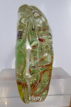 Authentic Vintage MURANO Italian Glass 6 fish Half-Moon Aquarium Art Paperweight