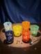 Authentic Zecchin Murano Glass Liqueur Glasses Set of 6 Hand Blown Venetian Ital